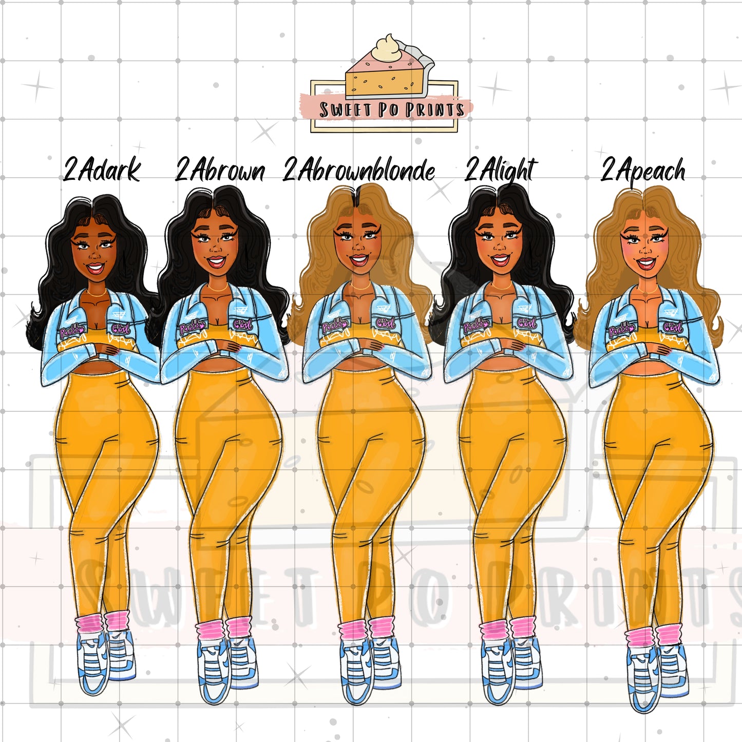 Planner Sticker Sheet| Planner Dolls | Sneaker Stickers | Journal Stickers | Planner Decor | Sneaker Doll | Jean Jacket Sticker Doll (Copy)