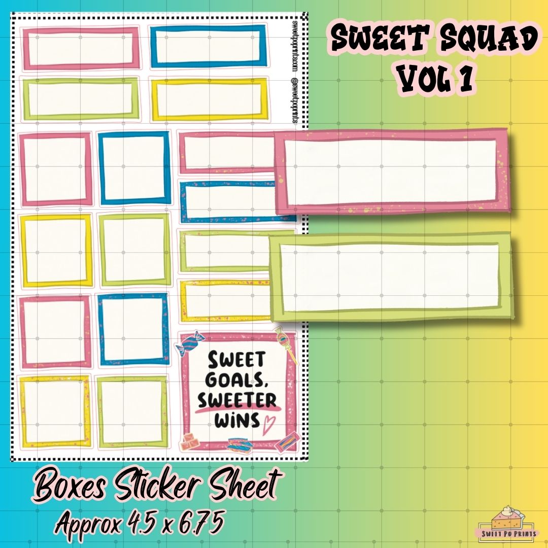 Sheets BUNDLE DEAL - Weekday, Quotes, Scraps, Notes, Boxes, Washi Sticker Sheets Bundle Deal| Sweet Squad Collection | Volume 1
