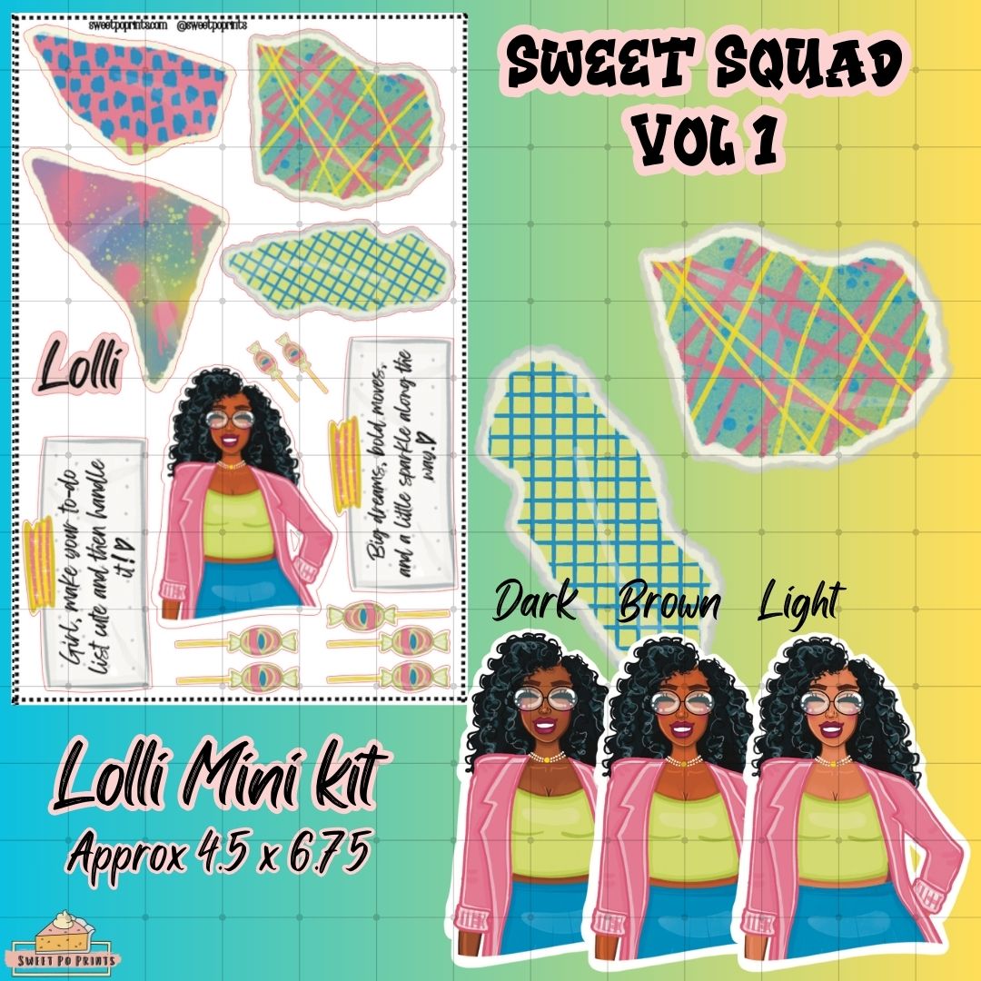 Lolli Mini Kit Sticker Sheet| Sweet Squad Collection | Volume 1