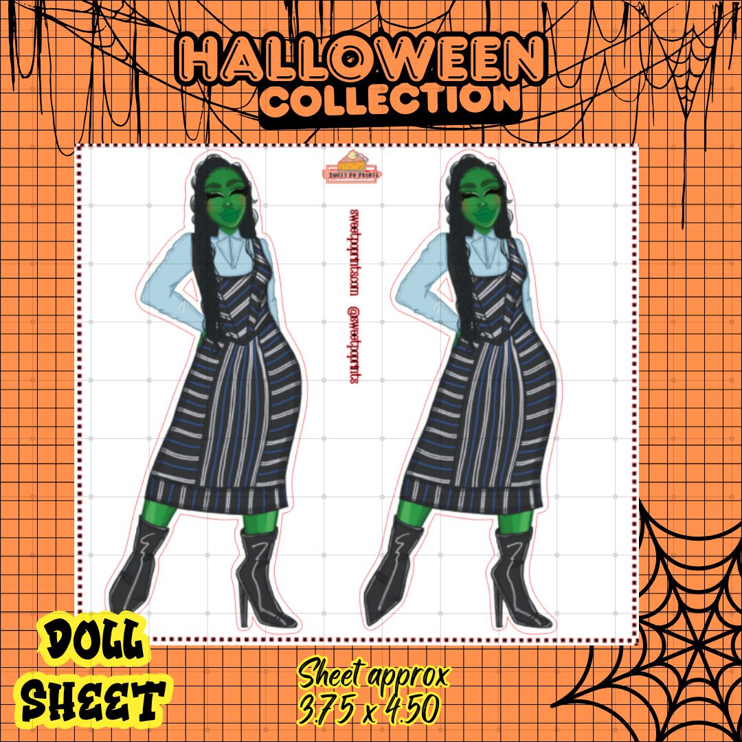 Planner Doll Sticker Sheet | Halloween Collection | Wicked Doll | Physical Sticker Sheet