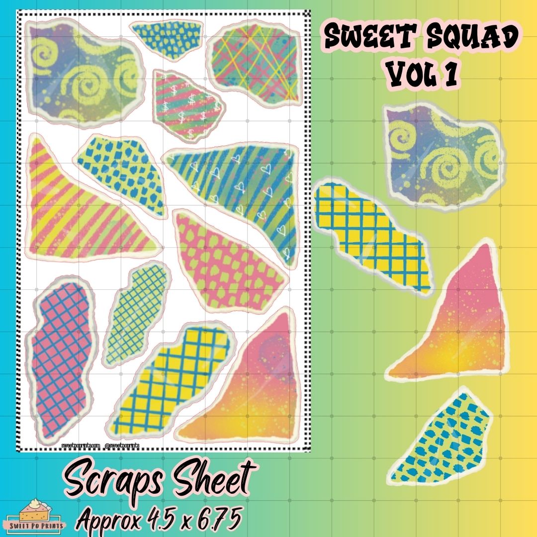 Scraps Sticker Sheet | Sweet Squad Collection | Volume 1