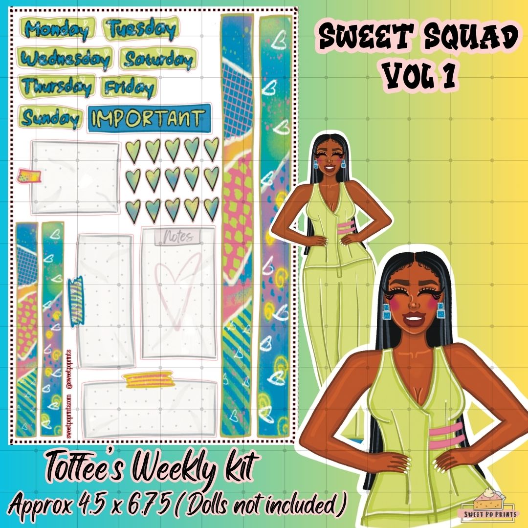 Toffee Sticker Sheet Bundle Deal | Sweet Squad Collection | Volume 1
