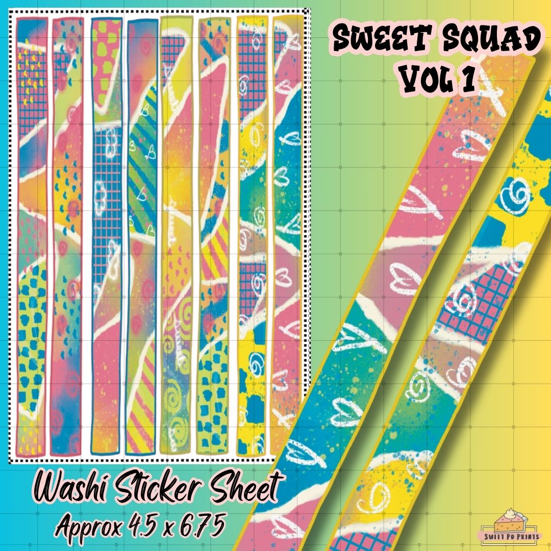 Washi Sticker Sheet | Sweet Squad Collection | Volume 1