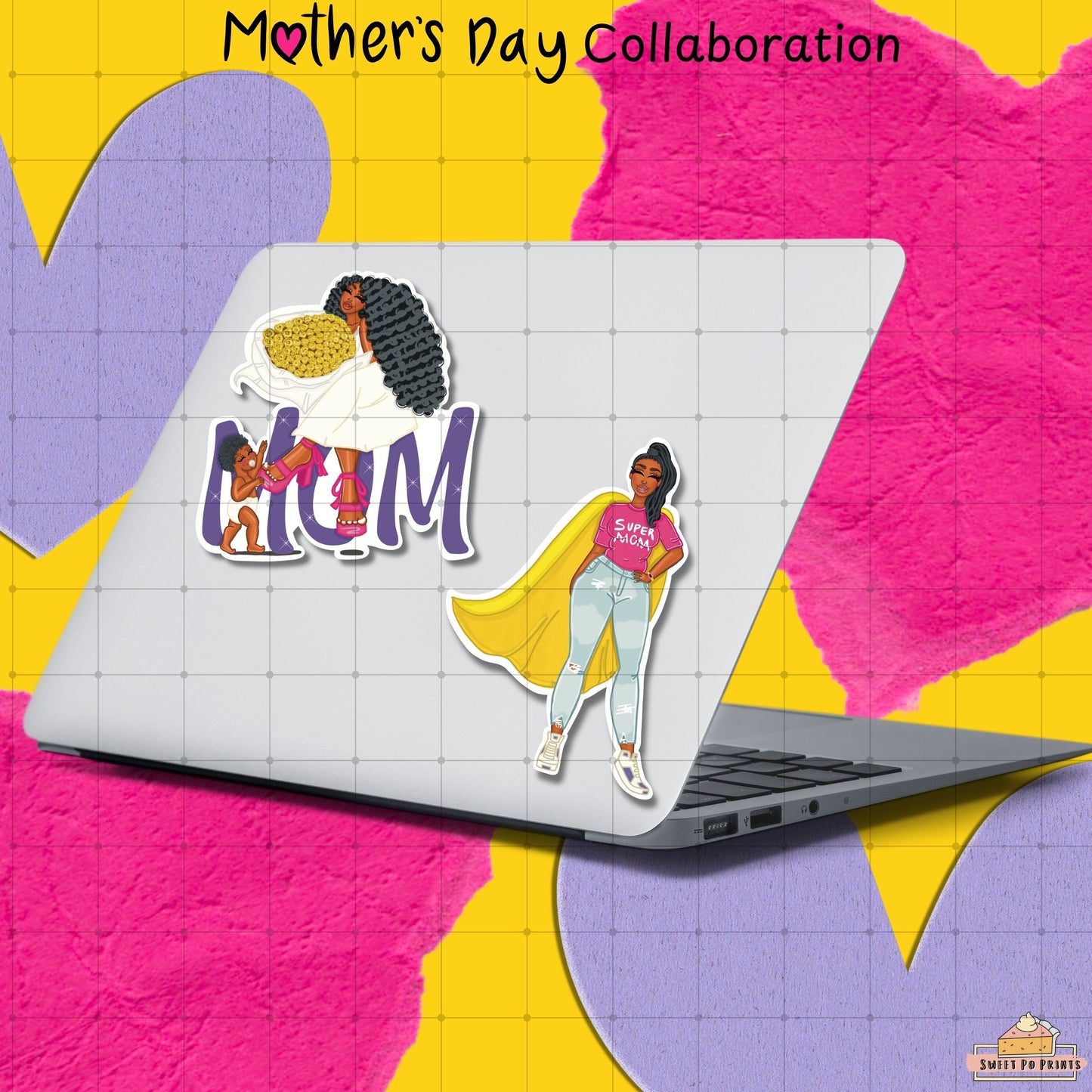 Dye Cut Stickers | Mother's Day Collab | Generation Family Sticker | Supermom Sticker | Vinyl Waterproof Glossy Sticker |Physical Stickers