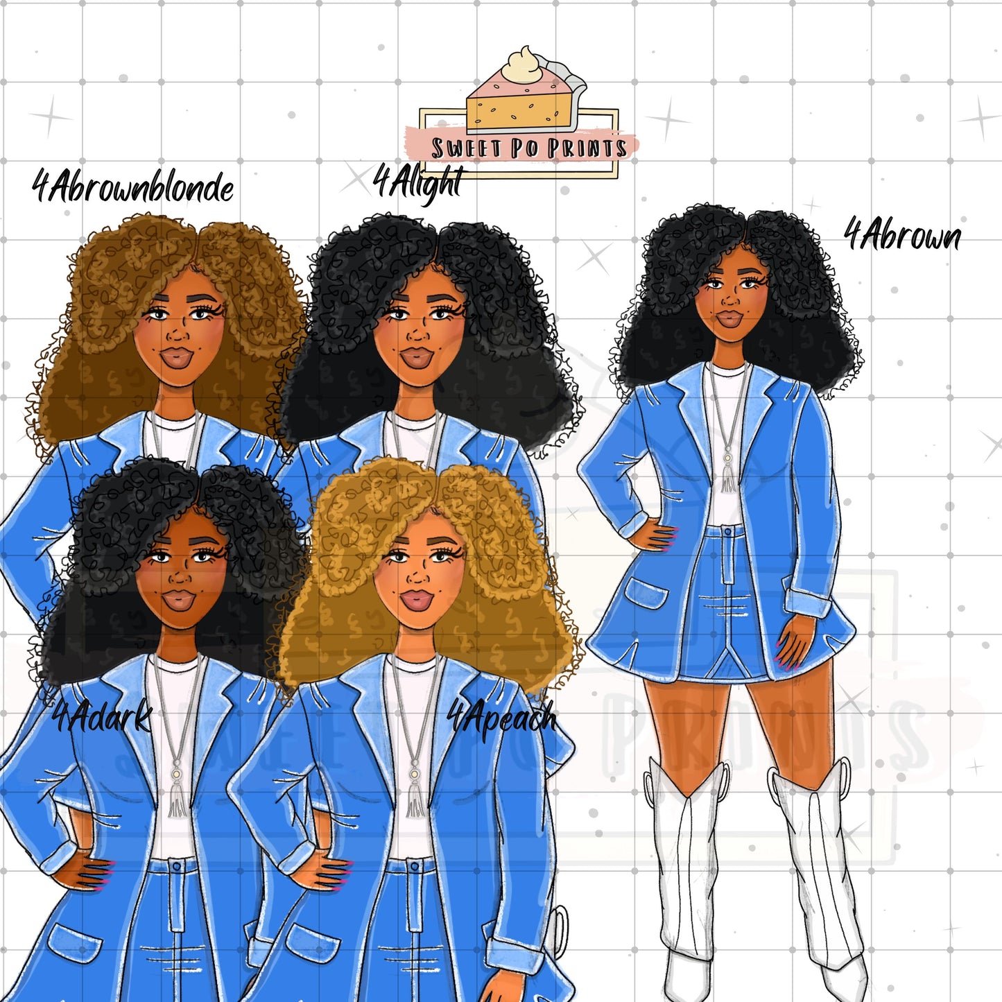 Planner Sticker Sheet| Planner Dolls | Fashion Illustrations | Journal Stickers | Planner Decor | Sticker Dolls