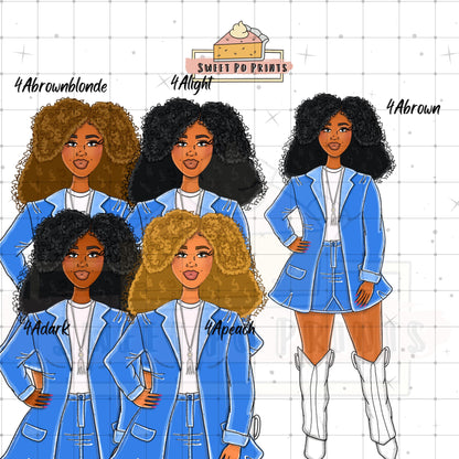 Planner Sticker Sheet| Planner Dolls | Fashion Illustrations | Journal Stickers | Planner Decor | Sticker Dolls