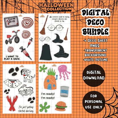 Digital Deco Bundle| Halloween Collection | All Deco | Personal Use