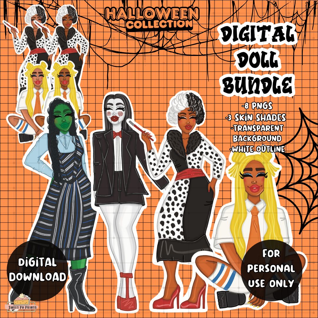 Digital Doll Bundle| Halloween Collection | All Dolls | Personal Use
