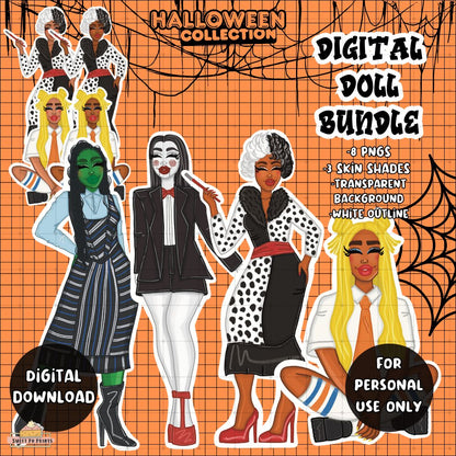 Digital Doll Bundle| Halloween Collection | All Dolls | Personal Use