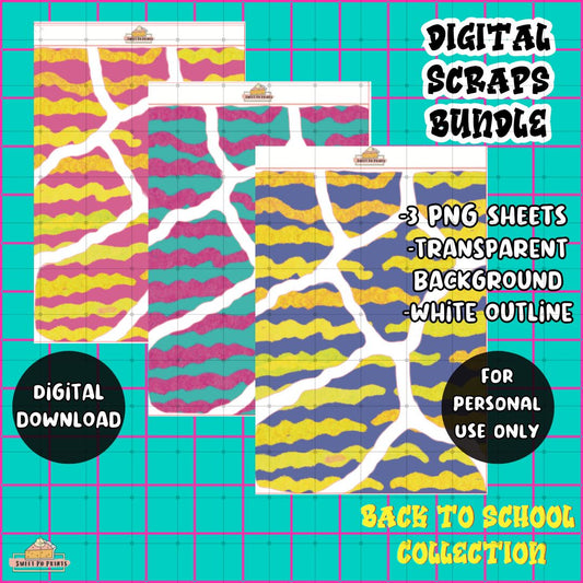 DIGITAL Scraps BUNDLE| Back To School Collection |Scraps | Personal Use