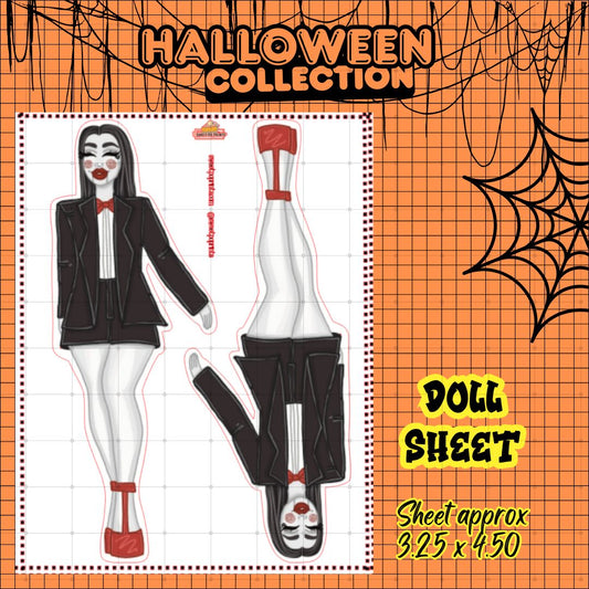 Planner Doll Sticker Sheet | Halloween Collection  | Saw Doll | Physical Sticker Sheet