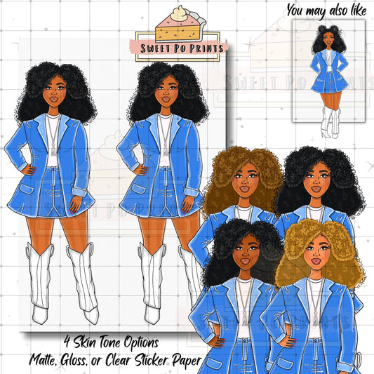 Planner Sticker Sheet| Planner Dolls | Fashion Illustrations | Journal Stickers | Planner Decor | Sticker Dolls