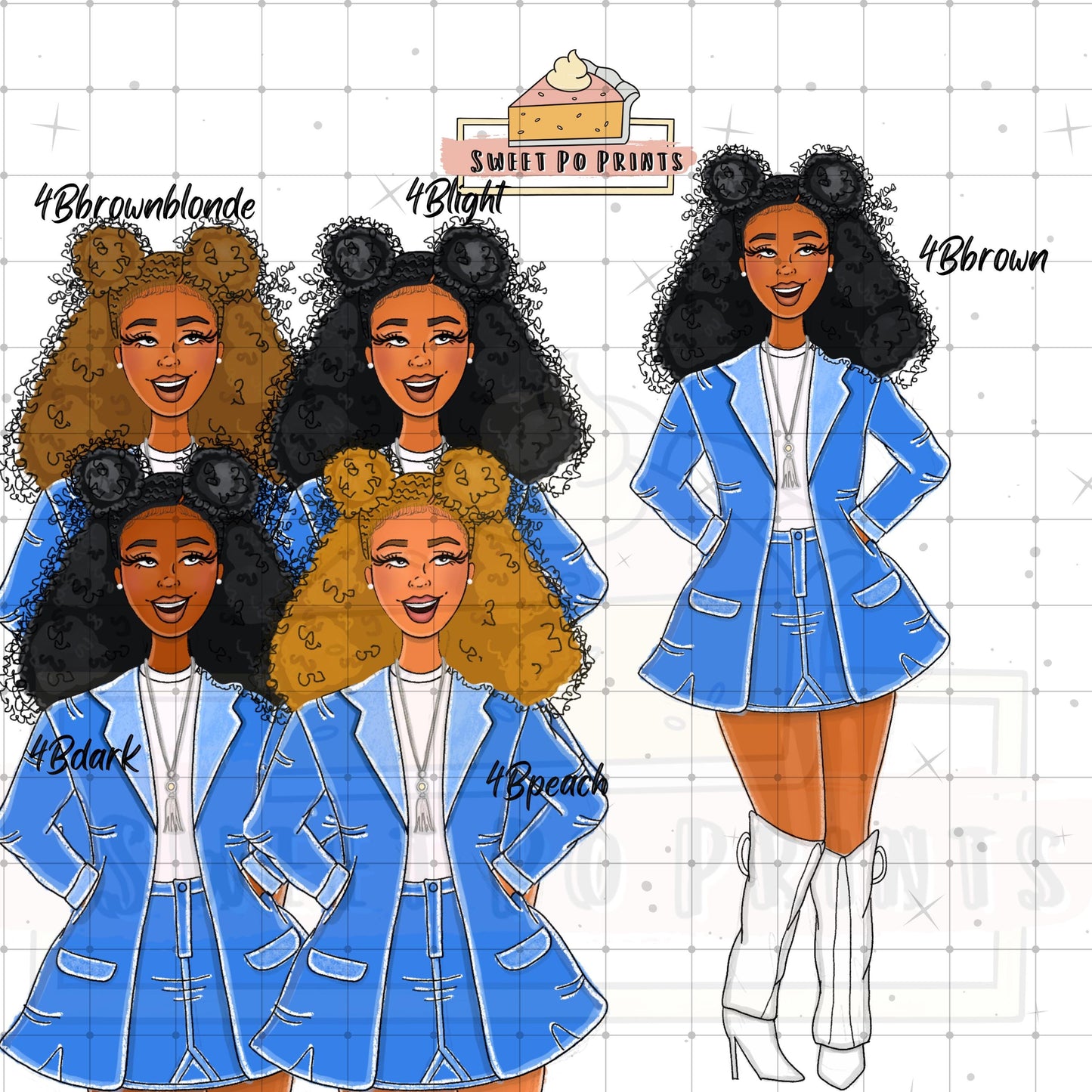 Planner Sticker Sheet| Planner Dolls | Fashion Illustrations | Journal Stickers | Planner Decor | Woman in Blazee Sticker| Cowgirl Sticker